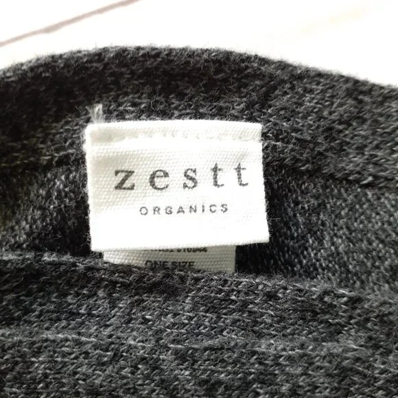 Zestt Dreamsoft Organic Cotton Travel Scarf Colorblock Brown Charcoal Oatmeal - Picture 4 of 7